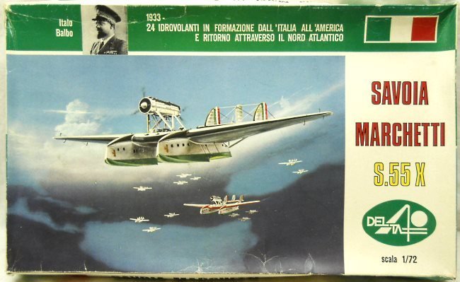 Delta 1/72 S-55 X Savoia Marchetti With Book - (S55) plastic model kit